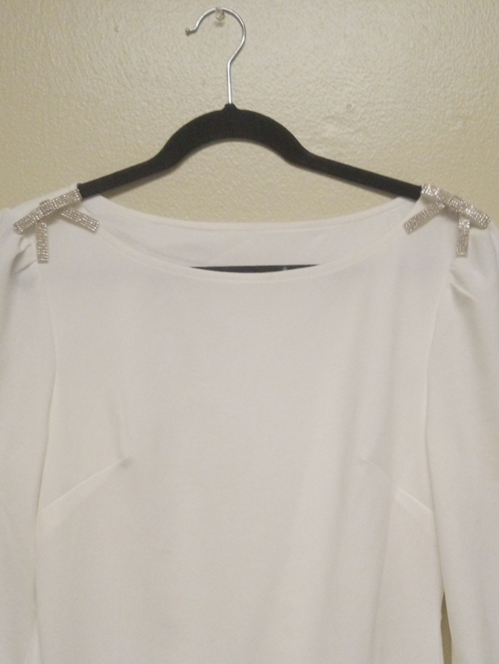 CIDER Asymmetrical Dress With Bow Rhinestone Size L - Picture 6 of 8
